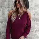  Love Kuza Open Shoulder Twist Sweater