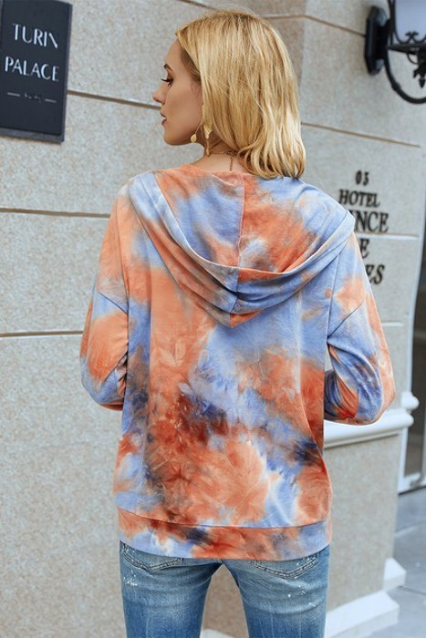 Love Kuza Tie Dye Zip Up Hoodie