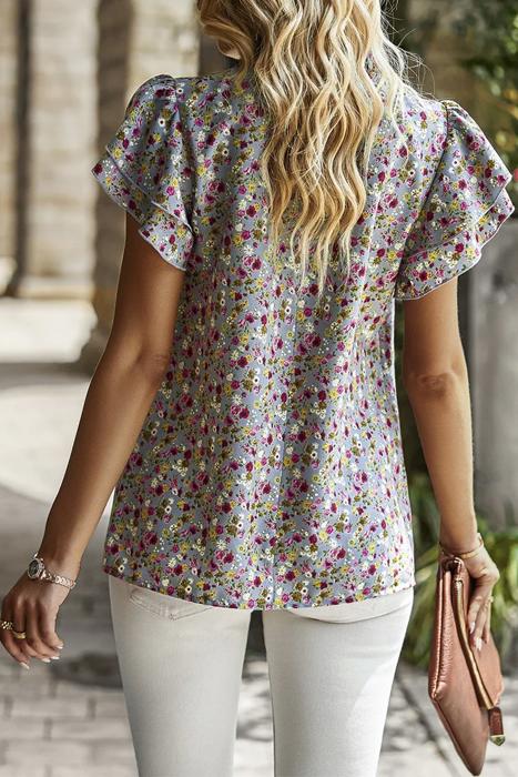 Love Kuza Flutter Bloom Blouse