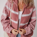  Love Kuza - Rosewood Lace Sherpa Jacket