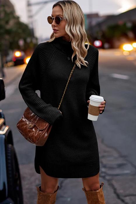 Love Kuza Chunky Turtleneck Sweater Dress
