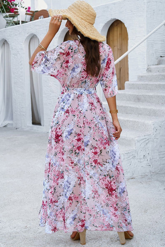 Love Kuza Garden Glow Maxi Wrap Dress