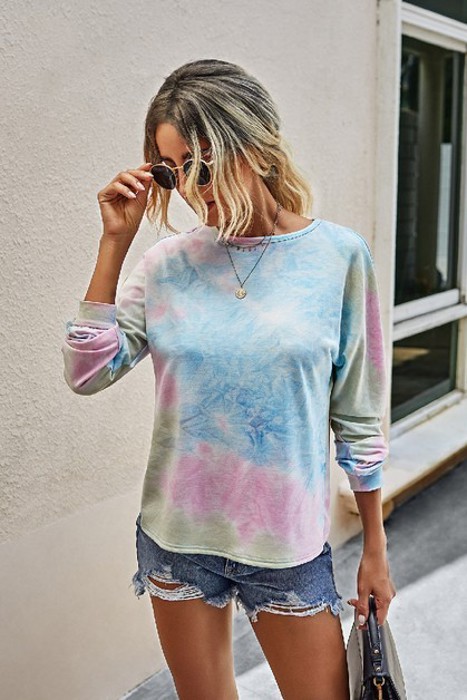 Love Kuza Twist & Shine Tie-Dye Top
