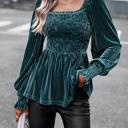  Love Kuza Velvet Peplum Top