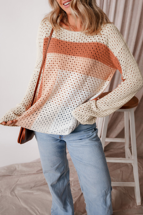Love Kuza - Sunset Glow Crochet Pullover