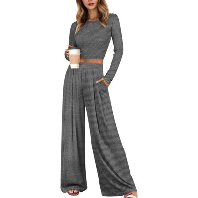 Love Kuza Lounge Luxe Light Ribbed Set