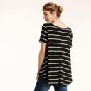  Love Kuza Totter Stripe Waffle Knit Top - Size S - only -