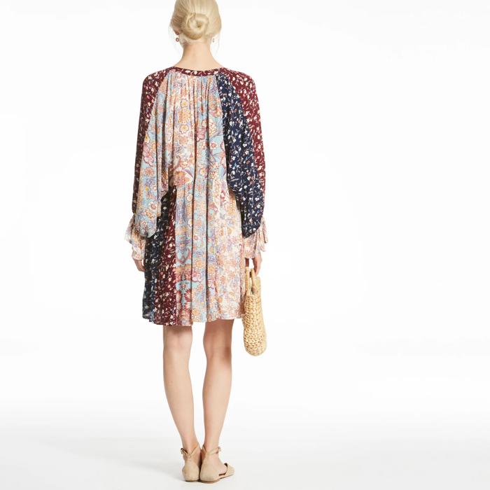 SALE!  Last Piece - Size S - only - Love Kuza Floral Doll Stitch Dress