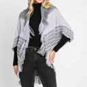  Love Kuza Belong - Frost Horizon Fringe Poncho - Size Small
