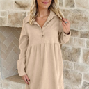  Love Kuza - Sandstone Stroll Corduroy Dress