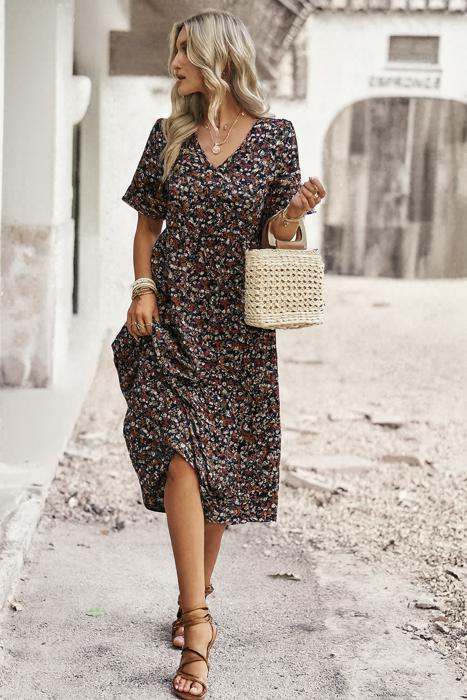 Love Kuza Ditsy Delight Midi Dress