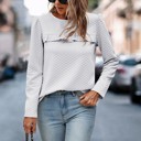  .  Button Back Ruffled Detail Top