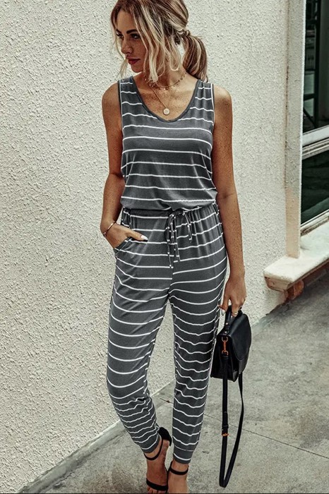 Love Kuza Stripe & Stroll Jumpsuit