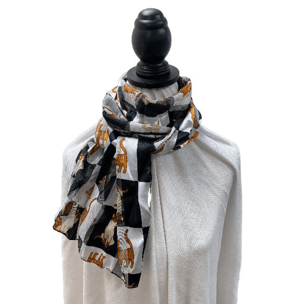 Love Kuza Cat Lover's Sheer Scarf