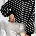  Love Kuza Striped Haven Knit Pullover Sweater