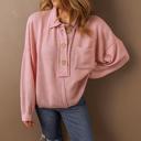  Love Kuza - Blush Haven Button Knit Top
