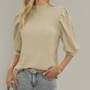  Love Kuza - Whisper Knit Puff Sleeve Top
