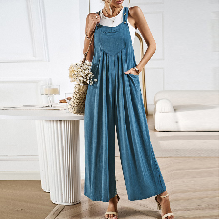 Love Kuza Wanderlight Wide-Leg Overall Jumpsuit