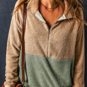  Love Kuza - Meadowwood Colorblock Sherpa Half-Zip