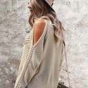  Love Kuza Open Shoulder Twist Sweater