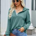  Love Kuza Cotton Mix Vneck Hoodie Top