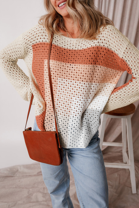 Love Kuza - Sunset Glow Crochet Pullover