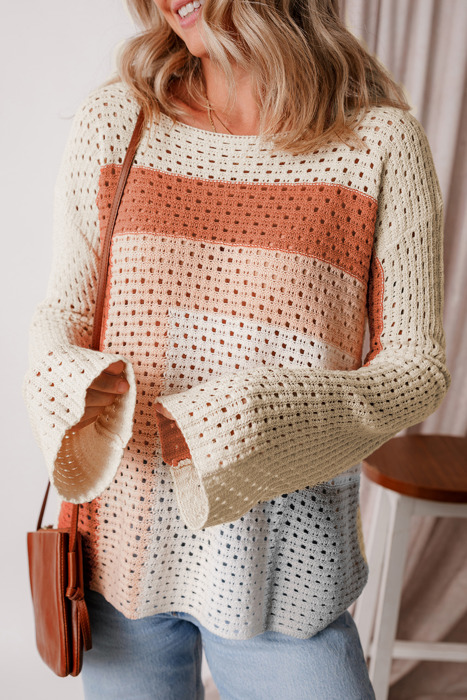 Love Kuza - Sunset Glow Crochet Pullover