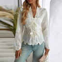  Love Kuza Ruffled Romance Lace Blouse