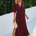  Love Kuza V-Neck Dolman Sleeves Maxi Dress