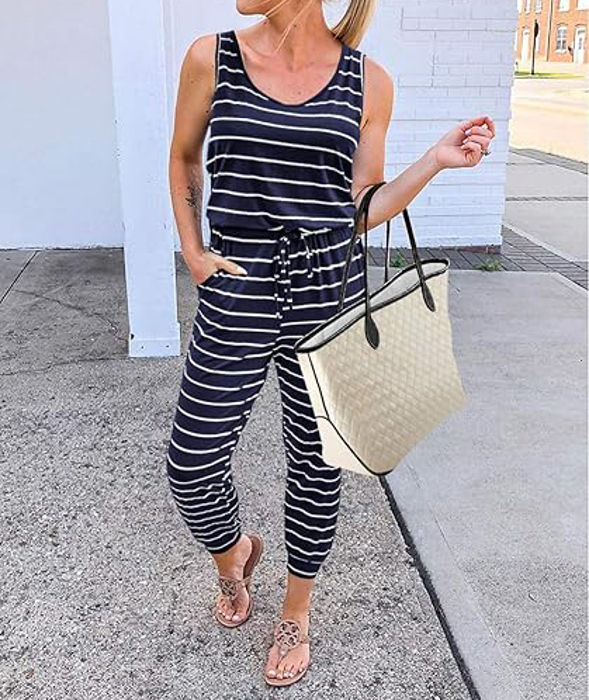 Love Kuza Stripe & Stroll Jumpsuit