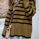  Love Kuza High Neck Striped Cozy Sweater