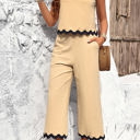  Love Kuza The Wave Trims Top & Capris 2 Pieces Set