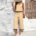  Love Kuza The Wave Trims Top & Capris 2 Pieces Set
