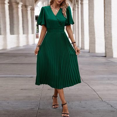 Love Kuza Graceful Pleats Midi Dress