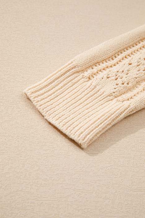 Love Kuza - Vanilla Lace Knit Cardigan
