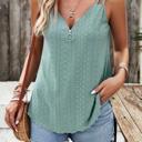 Lake Green Small Love Kuza Sleek Zip Front V-Neck Cami