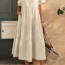  Love Kuza Sunset Stroll Tiered Midi Dress