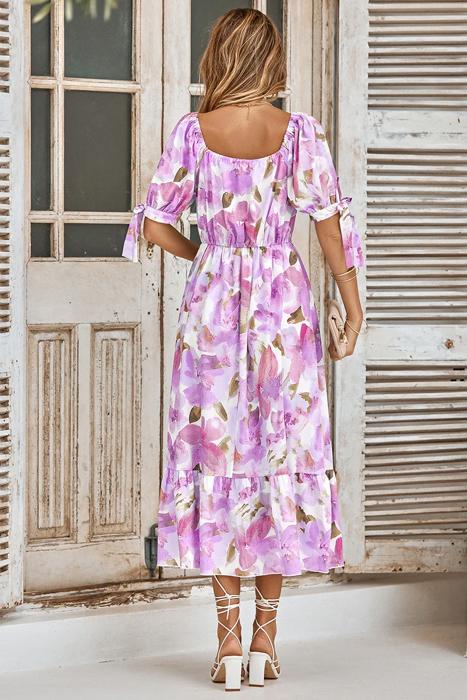 Love Kuza Watercolor Whisper Midi Dress