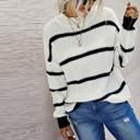  Love Kuza Black Stripes Cozy Sweater