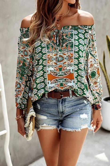 Love Kuza Off-Shoulder Boho Bliss Blouse