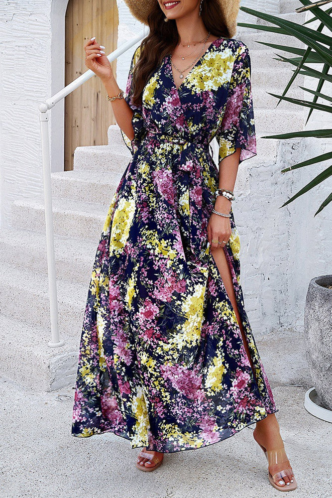 Love Kuza Garden Glow Maxi Wrap Dress