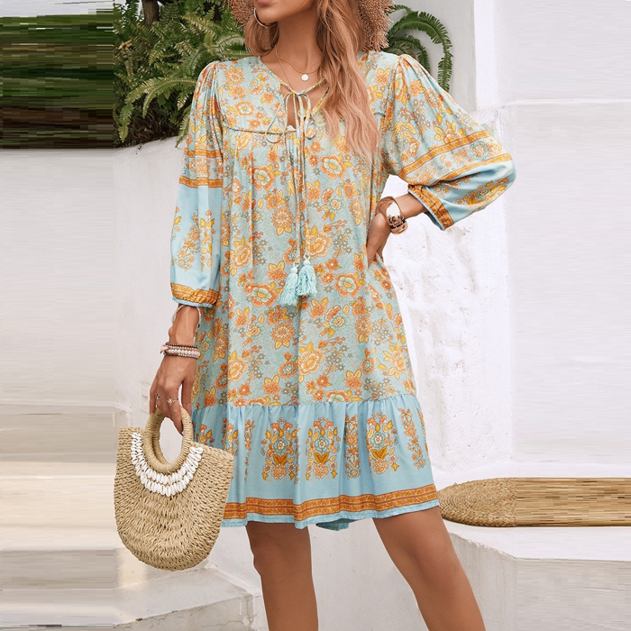 Love Kuza Vintage Boho Petals Dress
