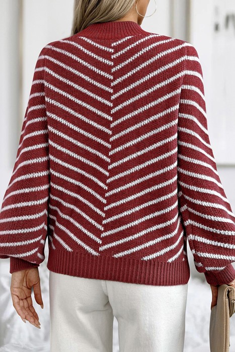 Love Kuza Striped Haven Knit Pullover Sweater