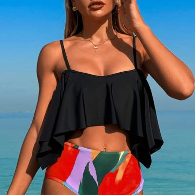Love Kuza Ruffle Tide Bikini Set