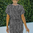  SALE!   - Size S only - Love Kuza Leopard Dotted Waist Tie T-shirt Dress