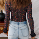  Love Kuza - Midnight Petals Lace Bodysuit