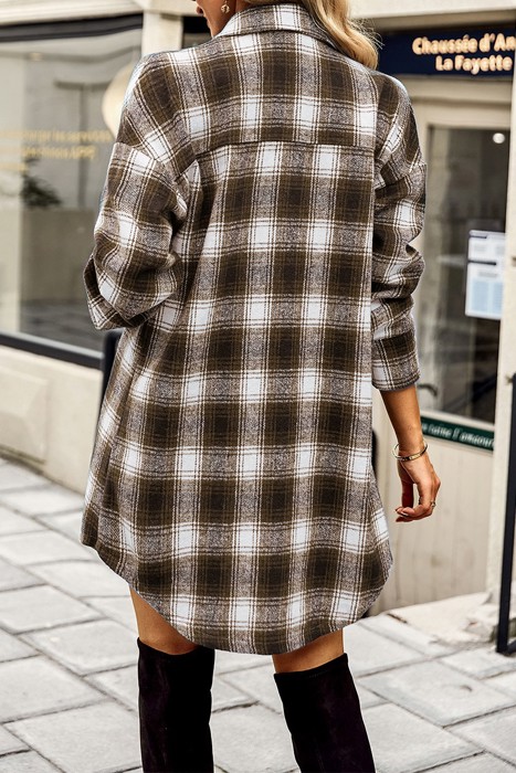 Love Kuza Urban Check Longline Shirt