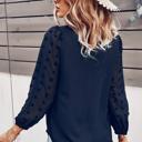  Love Kuza Dotted Sleeves V-Neck Blouse