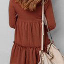  Love Kuza - Cinnamon Spice Tiered Babydoll Dress