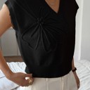 Black Small Love Kuza Chic Blossom Sweater Vest